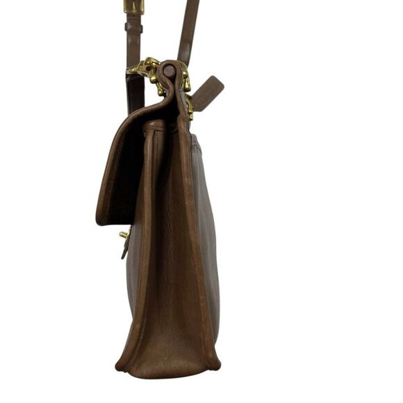 Vintage Coach Taupe Leather Willis Crossbody & Top Handle Bag F6C-9927 - Picture 13 of 15